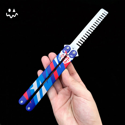 Stainless Steel Yoru Comb Balisong Butterfly Trainer Replica & Yoru Mask