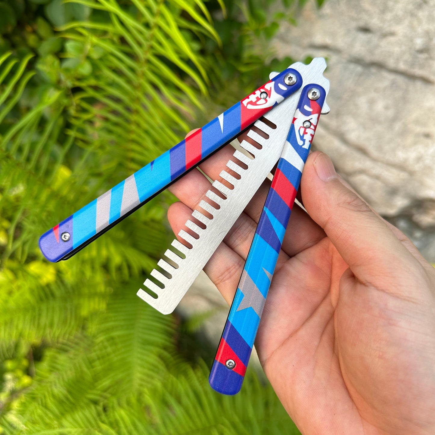 Metal Yoru Comb Balisong Butterfly Trainer Replica