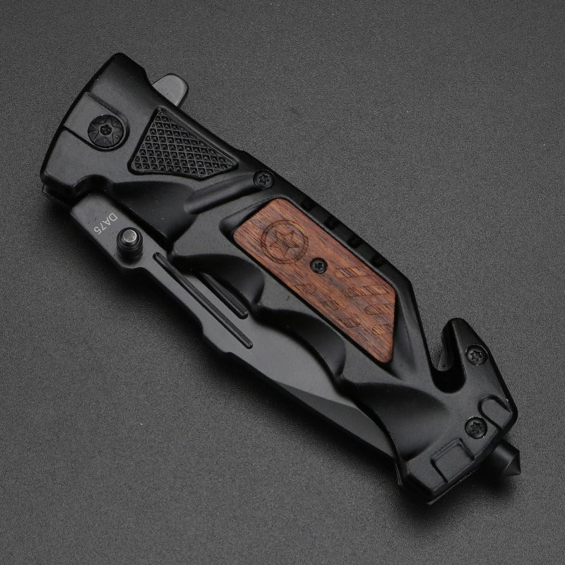 Black Cord Folding Knife