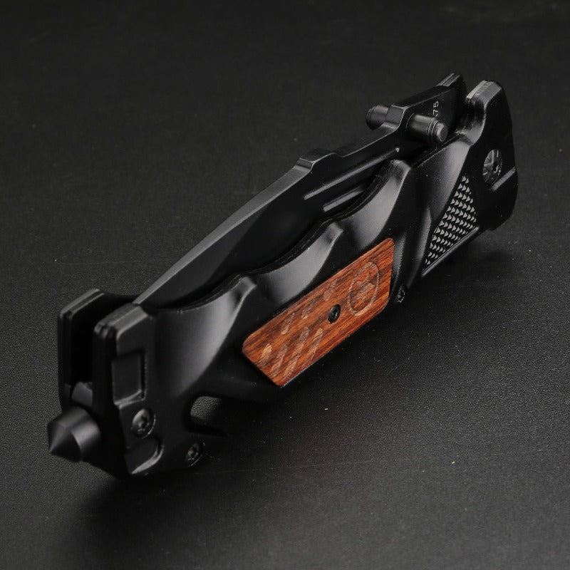 Black Cord Folding Knife