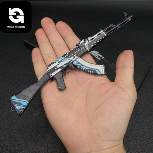 AK-47 Neon Rider Case Hardened And Vulcan Skin Gun Model  3 In 1 Pack