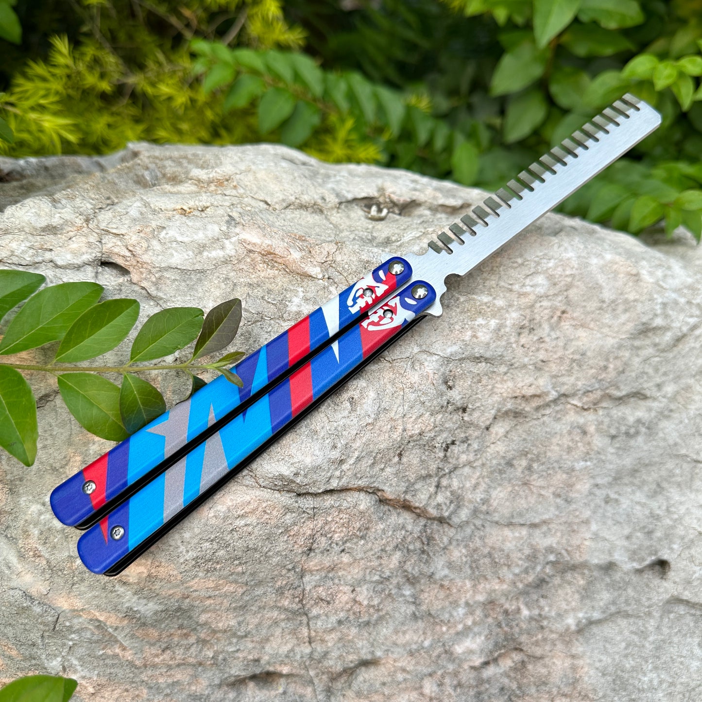 Metal Yoru Comb Balisong Butterfly Trainer Replica