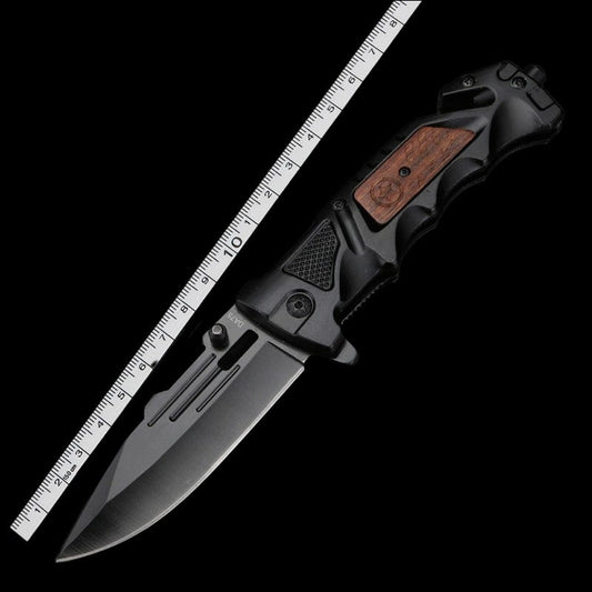 Black Cord Folding Knife