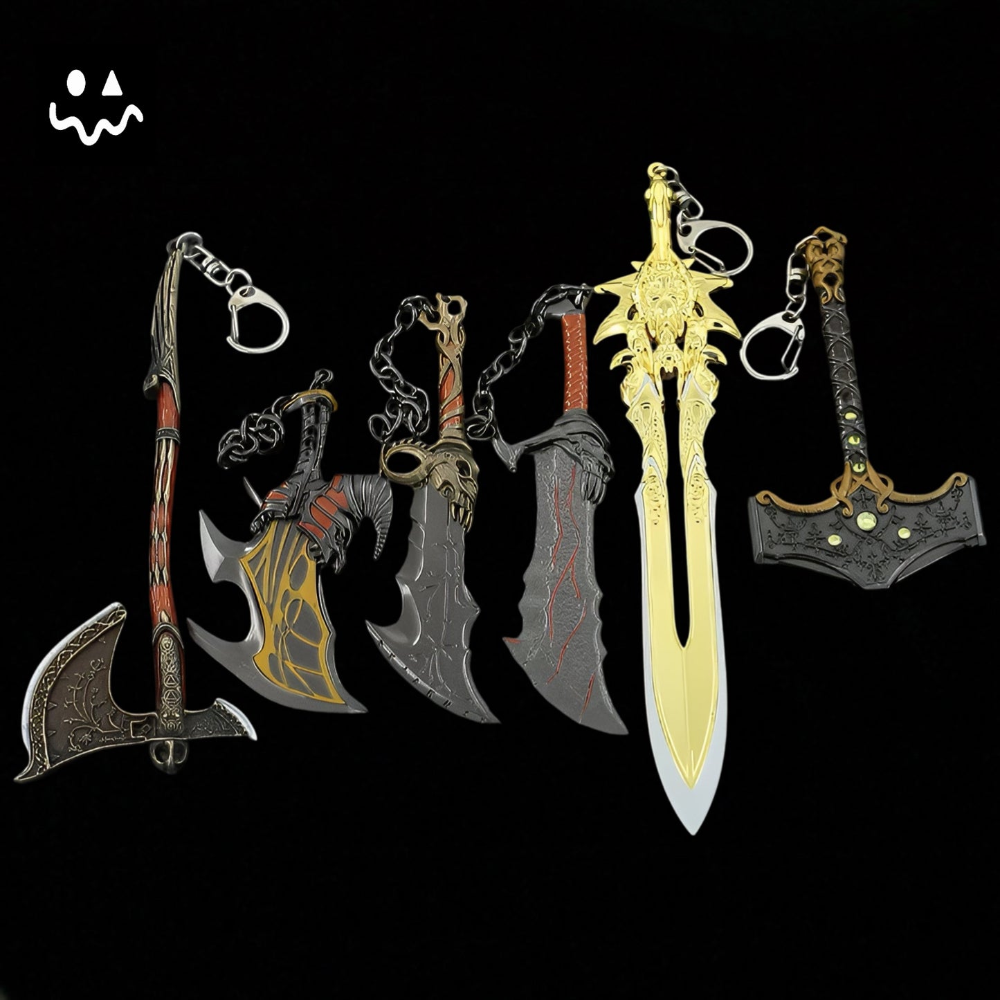 Metal GOW Kratos Classical Weapon Miniatures Replica
