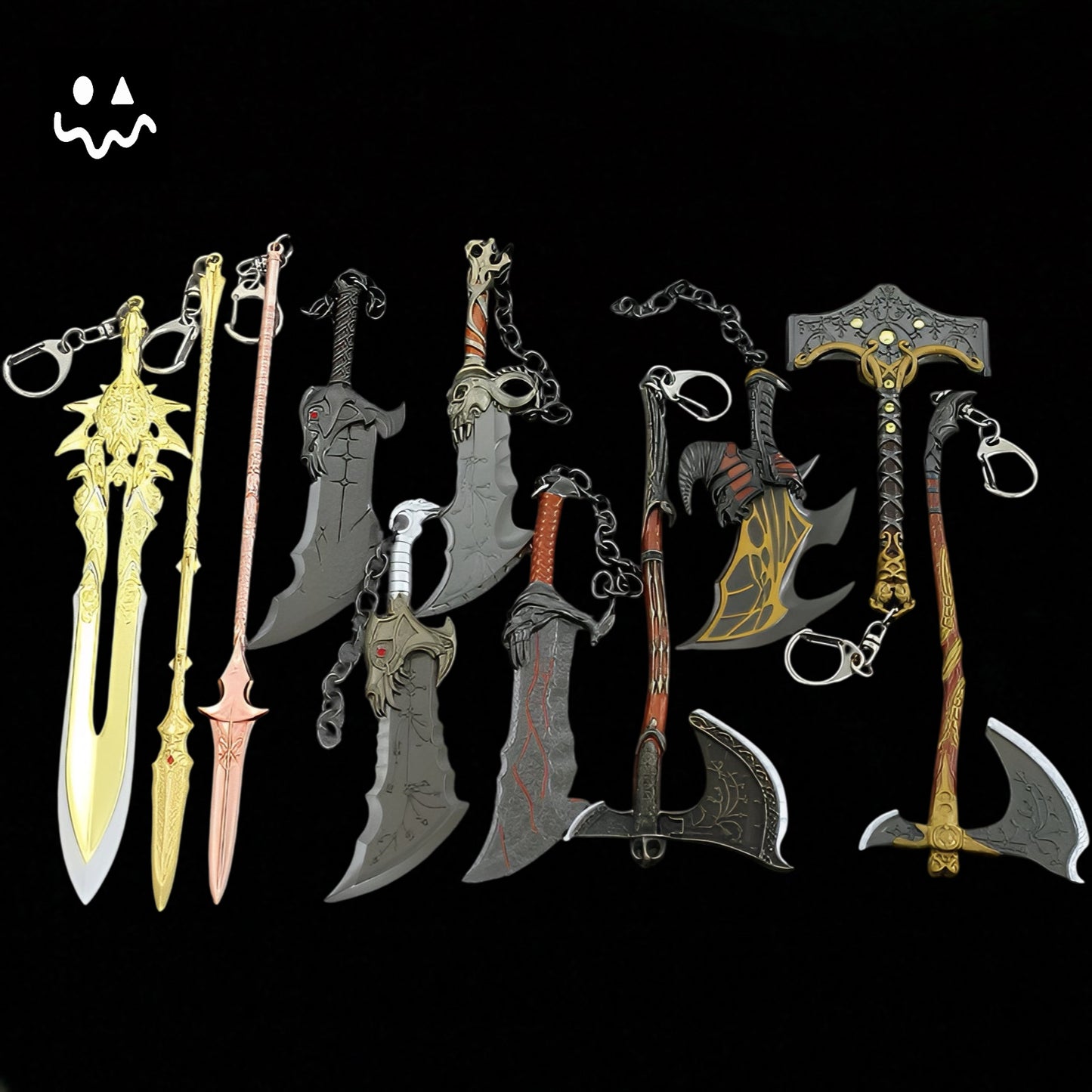 Metal GOW Kratos Classical Weapon Miniatures Replica