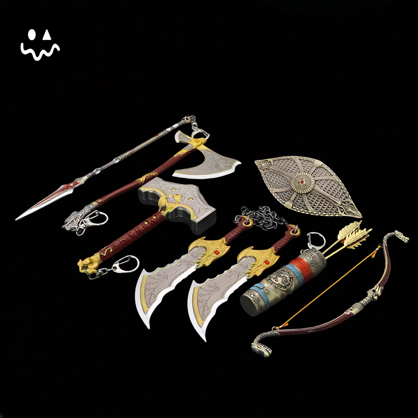 Metal GOW Kratos Classical Weapon Miniatures Replica