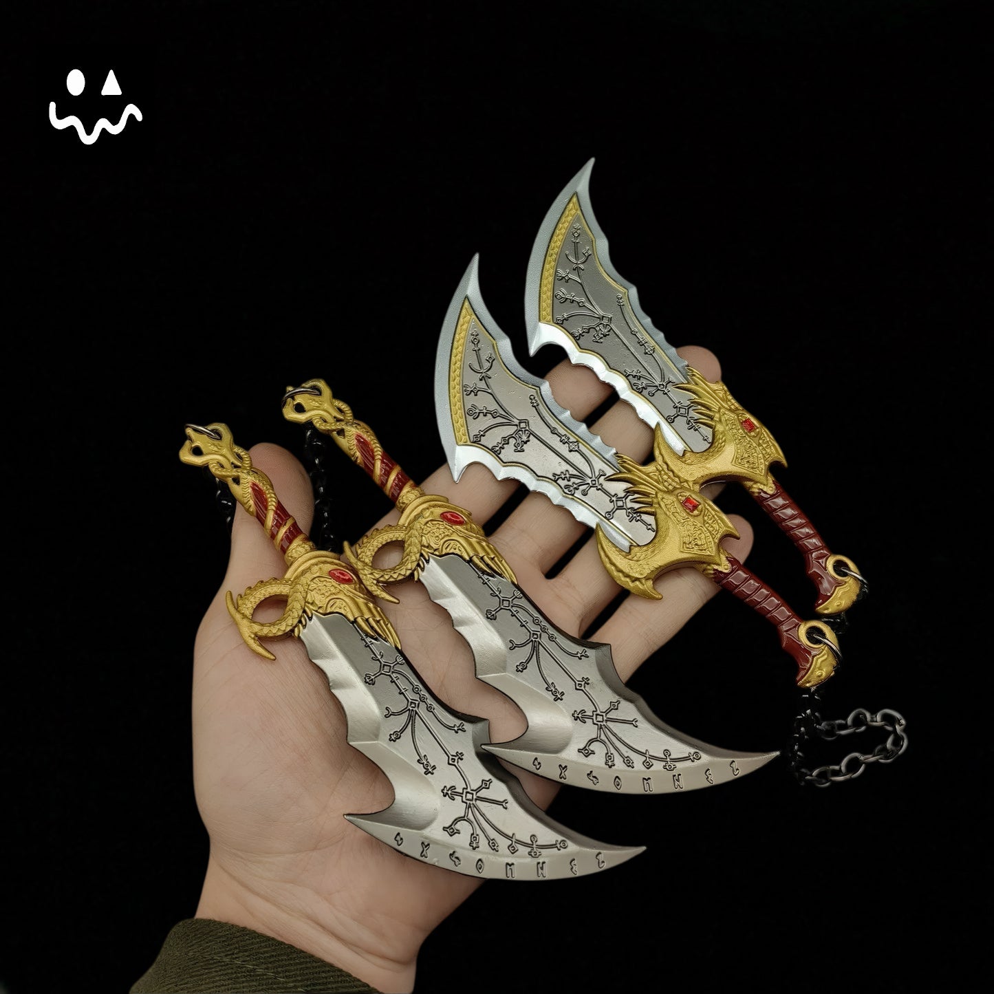 Metal GOW Kratos Classical Weapon Miniatures Replica
