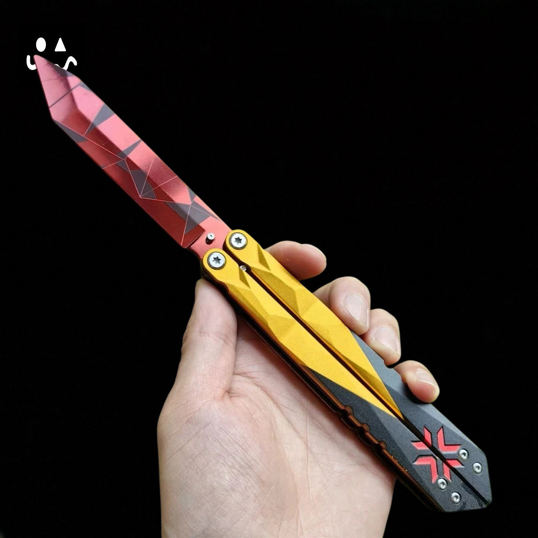 25CM/9.8 High-quality Metal Champion Knife Red Blunt Blade Trainer Cosplay Prop