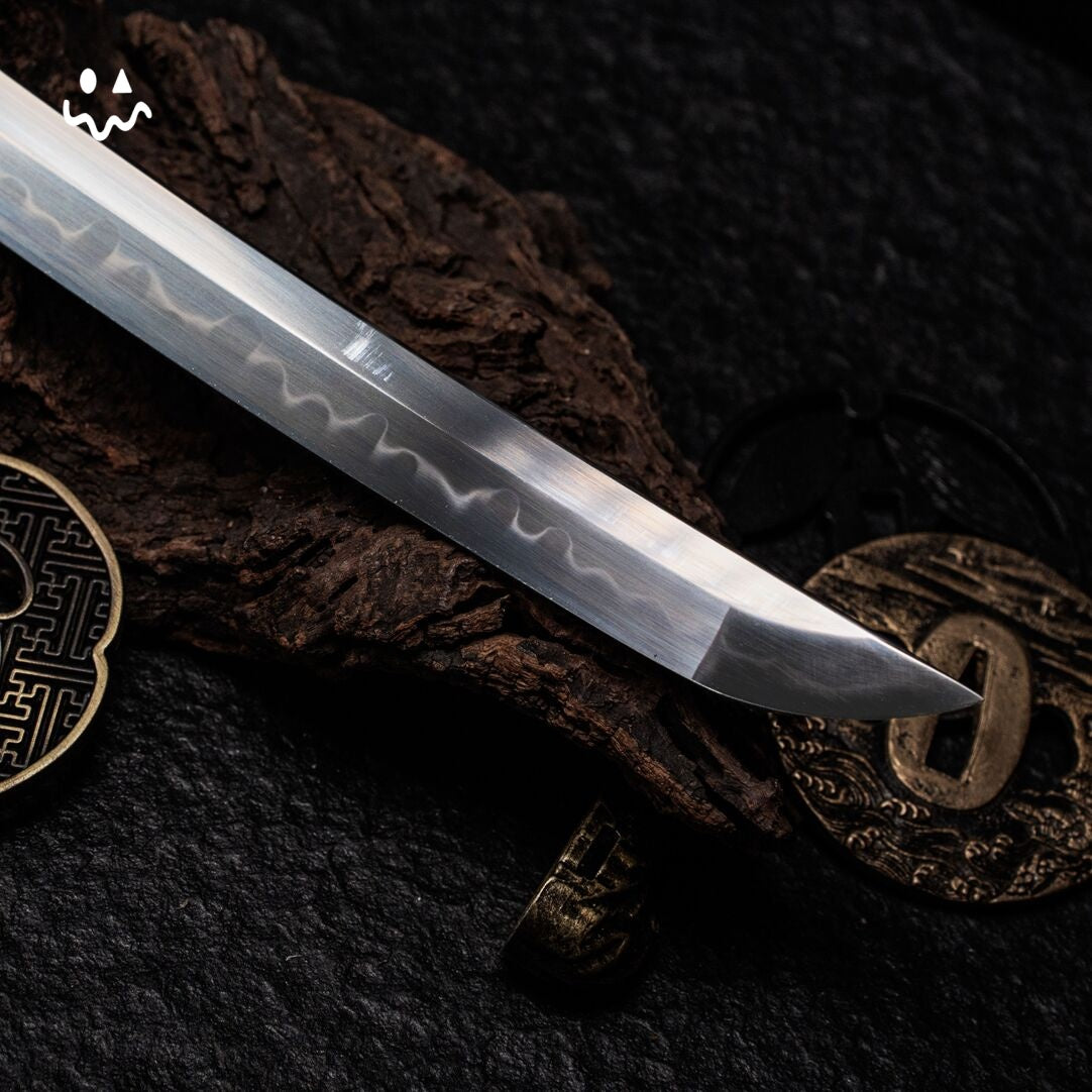 103cm/40.1" Handmade Purple Katana Samurai Sword Steel Blunt Blade