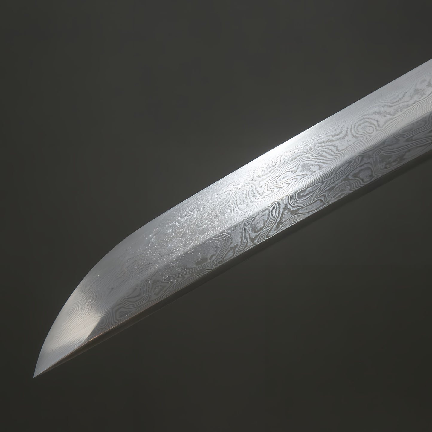 Longquan Sword Pattern Steel Blunt Blade Red Blood Katana Decoration