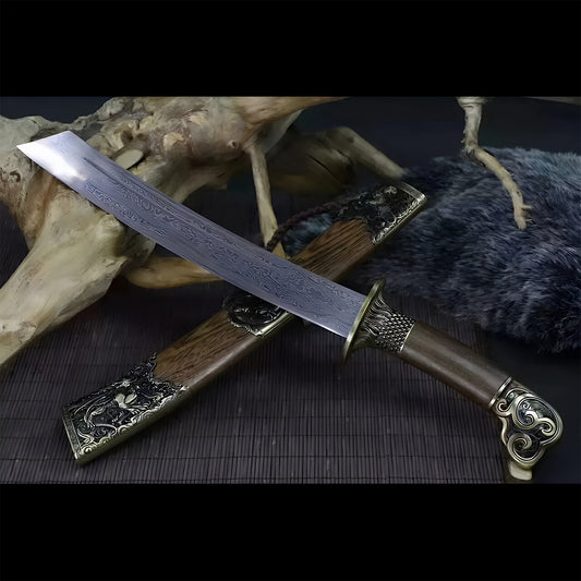 Millettia Laurentii Dragon Tiger Dagger Relief Pattern Sword